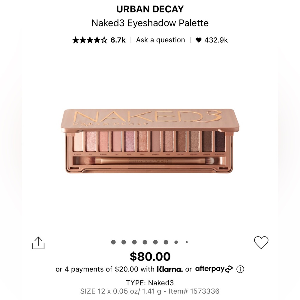 Naked 3 Palette Urban Decay + Complementary sets
